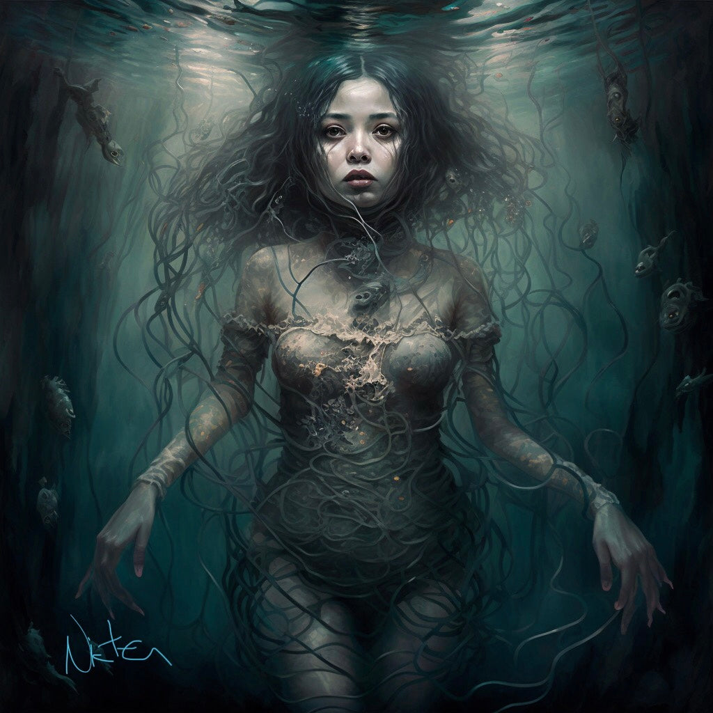 Drowning in your love painting