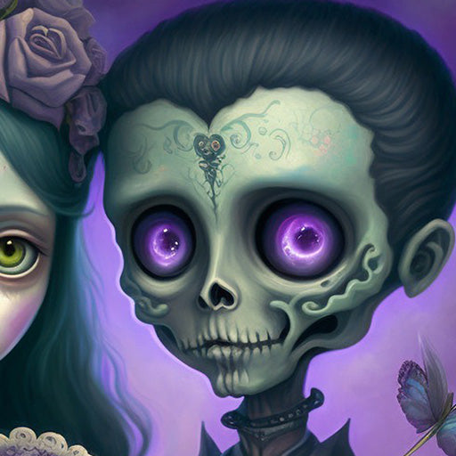 Zombie love art print